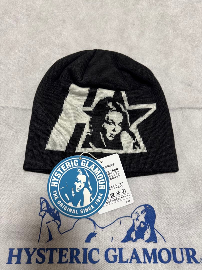 新品 大人気！ヒステリックグラマー ビーニー【STAR WOMAN】黒
