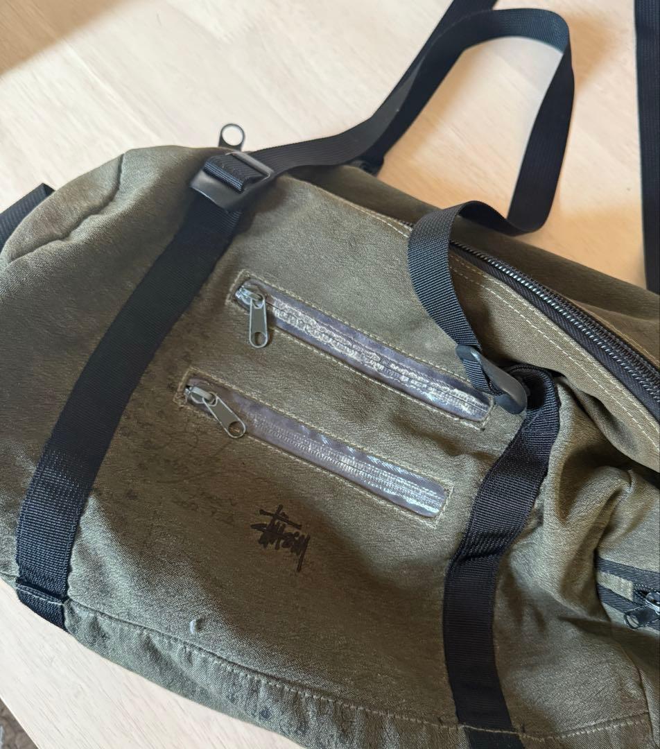 Stussy オリーブ ドラムバッグ