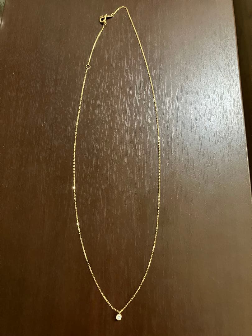 agete アガット　K18 ダイヤモンド　ネックレス