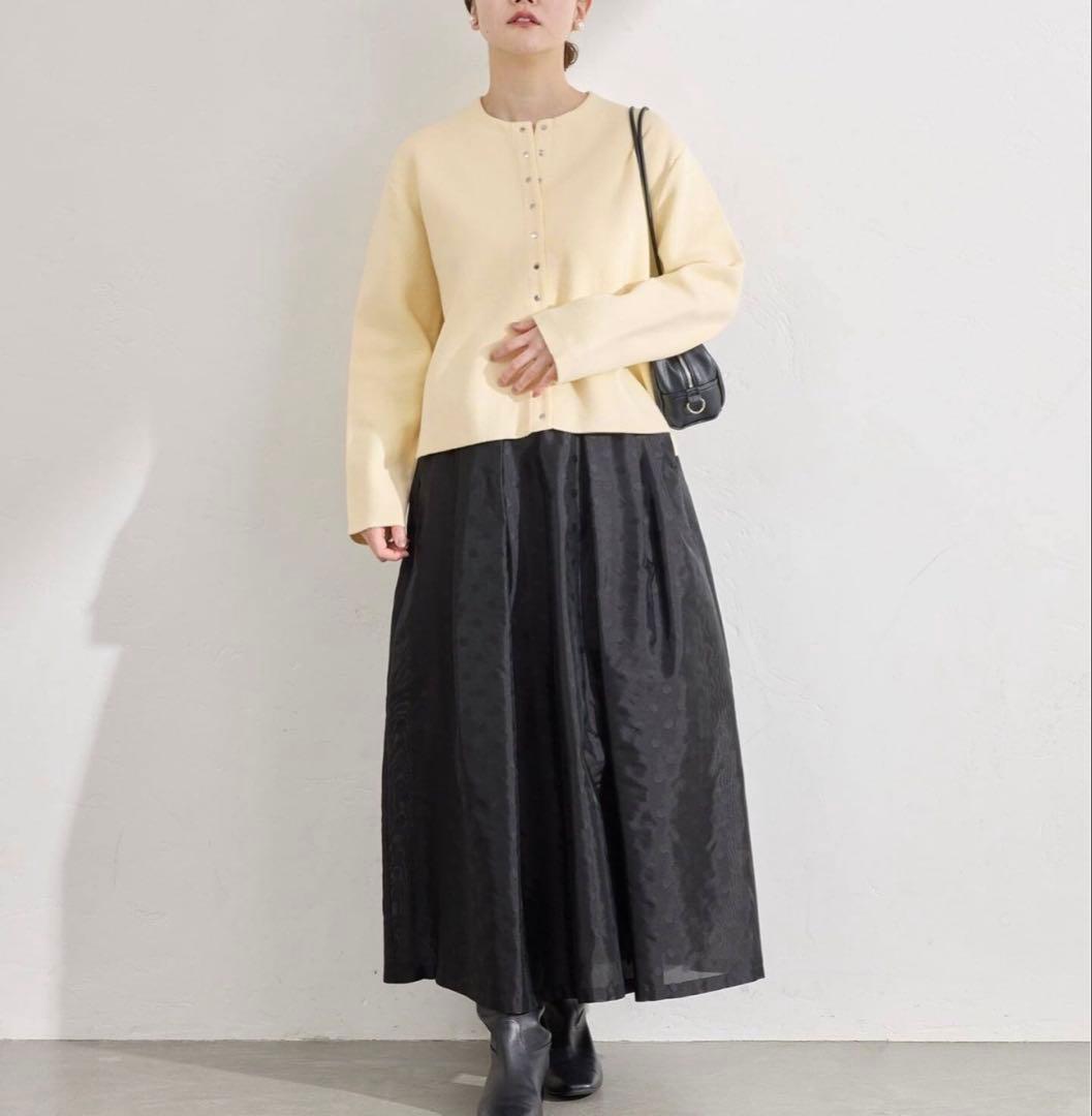 IENA ダブルフェイススナップカーディガン