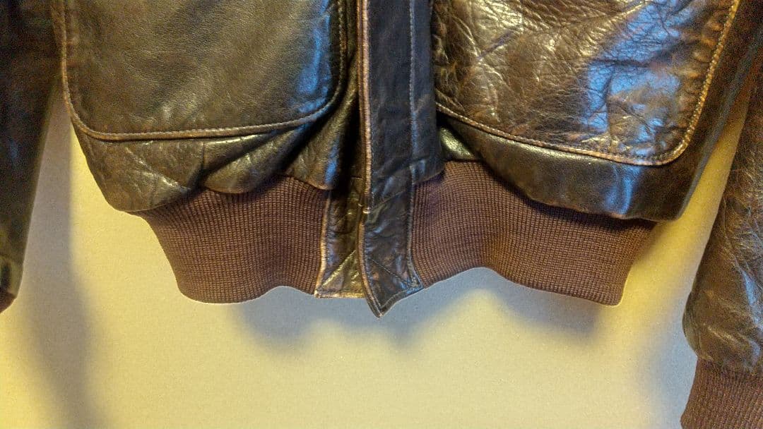 eです。 A2 ミリタリージャケット フライトジャケット 38