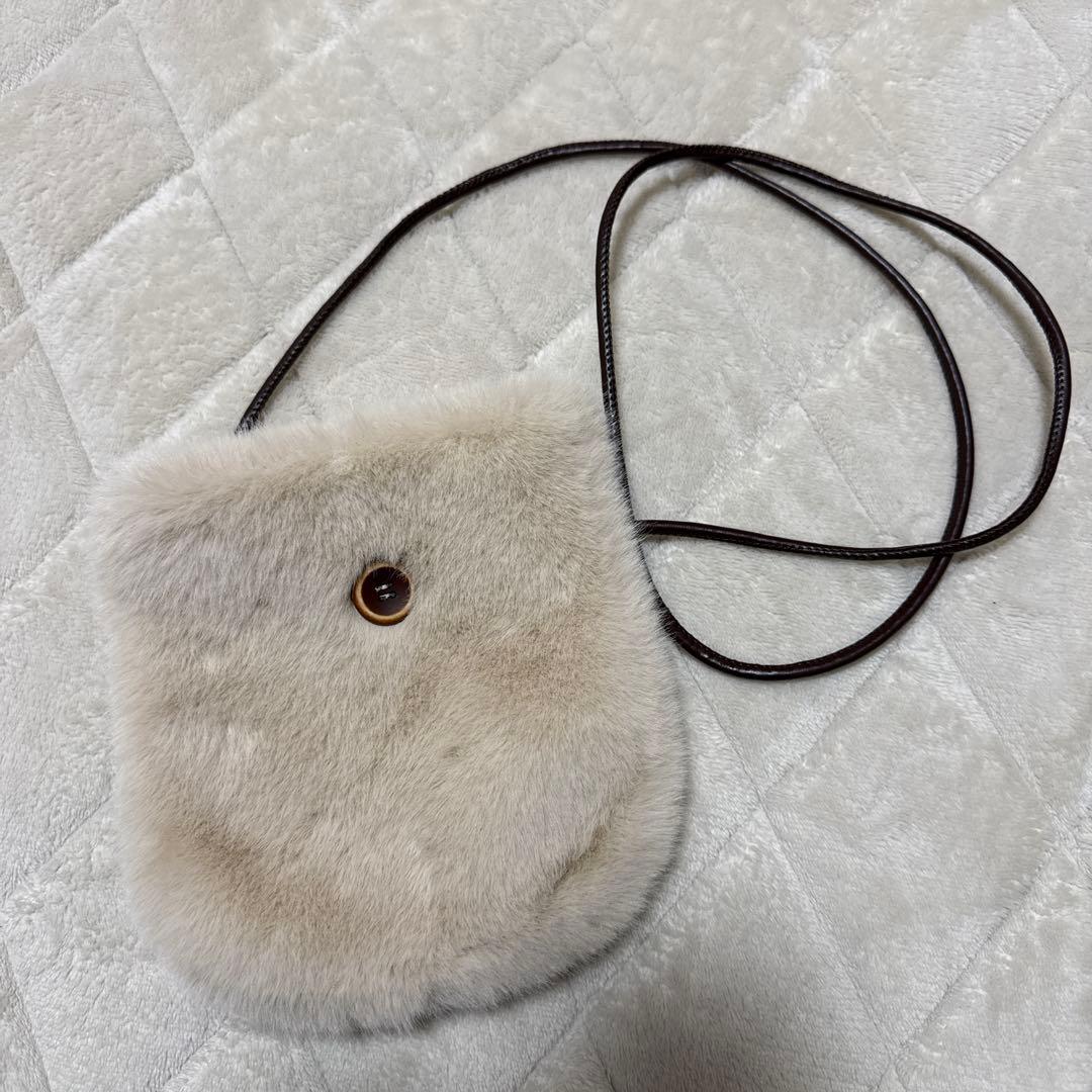 Lumier バッグ付エコファーノーカラーコート