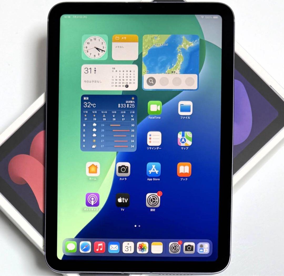 iPad mini6 64GB cellularバッテリー容量100%