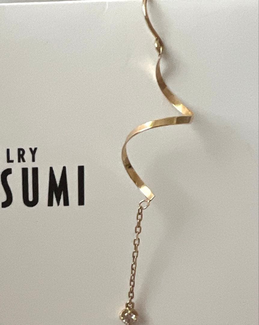 TSUTSUMI K10イエローゴールドダイヤモンドピアス