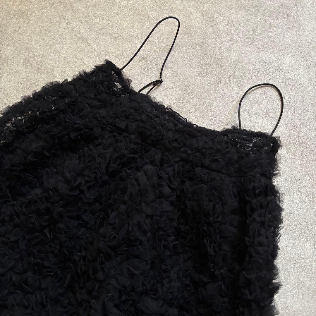 POPPY TULLE BALLOON TUNIC BLACK あさぎーにょ