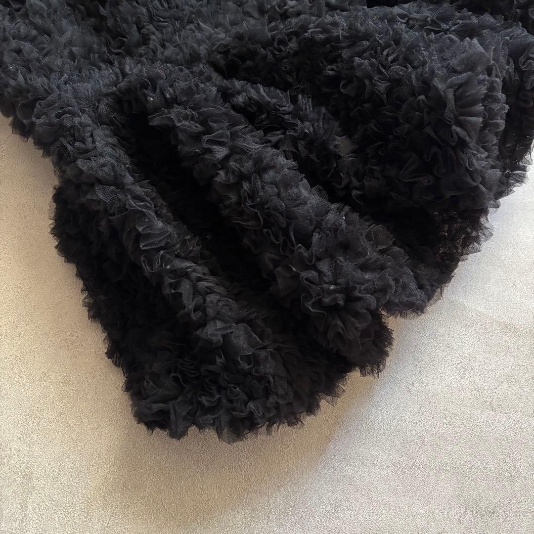 POPPY TULLE BALLOON TUNIC BLACK あさぎーにょ