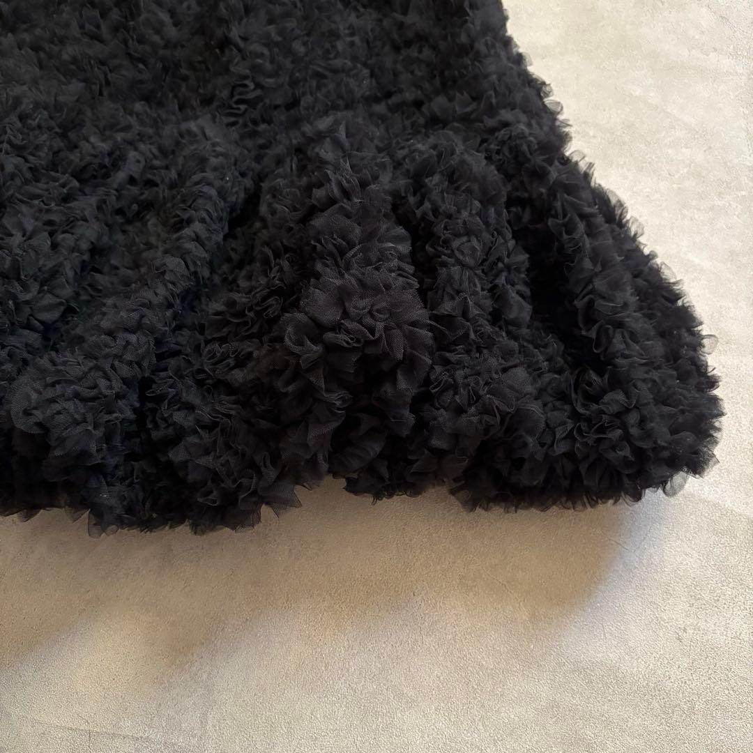 POPPY TULLE BALLOON TUNIC BLACK あさぎーにょ