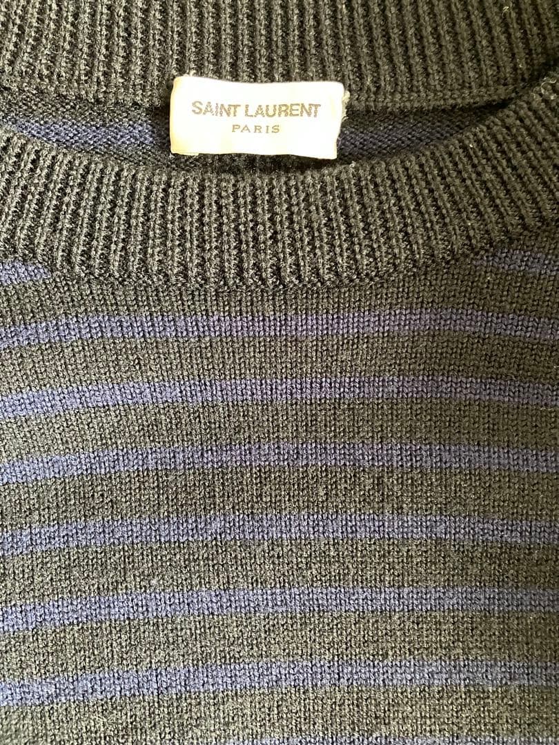 SAINT LAURENT ボーダー ニットセーター サンローランパリ Sサイズ