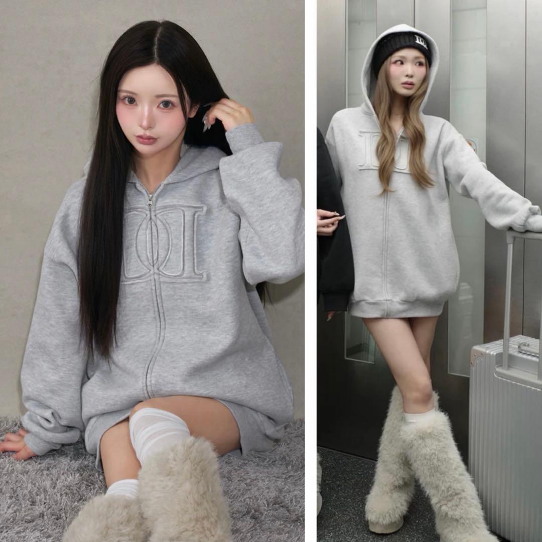 新品・未開封♡Darich♡アップリケDDロゴパーカー　GRY