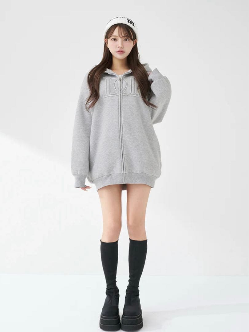 新品・未開封♡Darich♡アップリケDDロゴパーカー　GRY