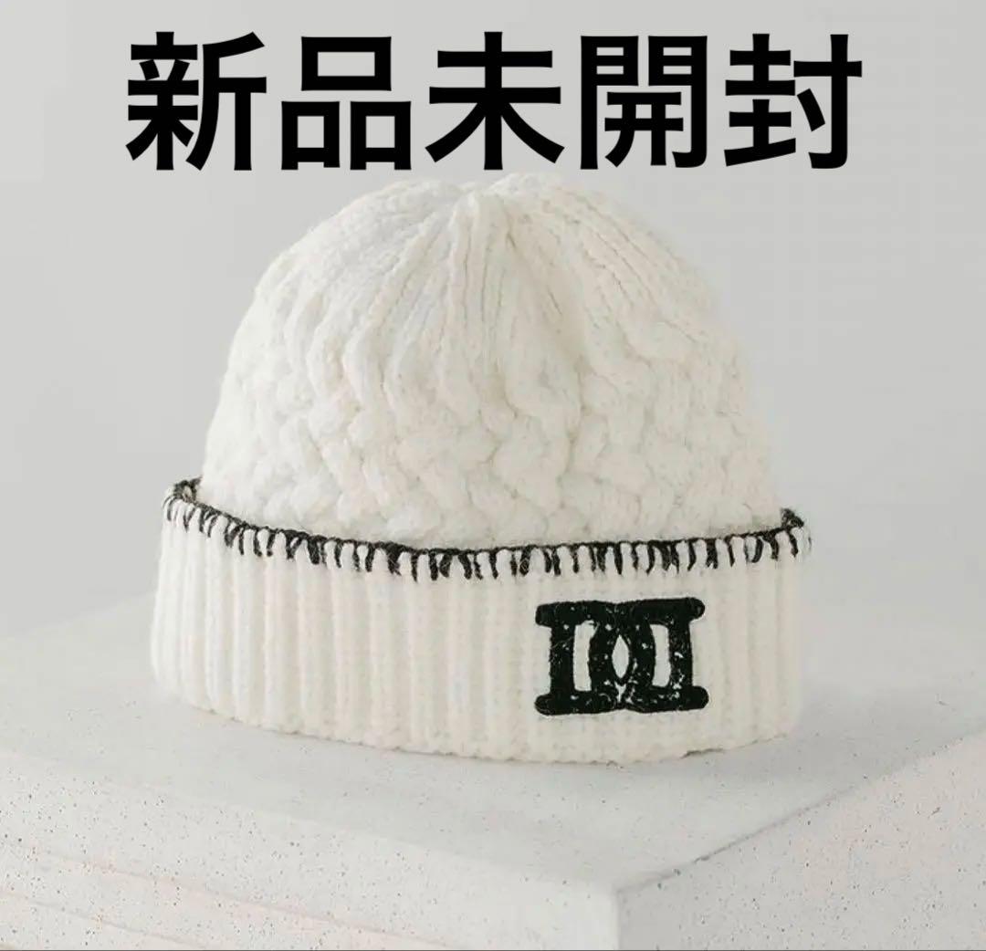 Darich DDロゴバスケットニットビーニー　WHT ホワイト　ダーリッチ