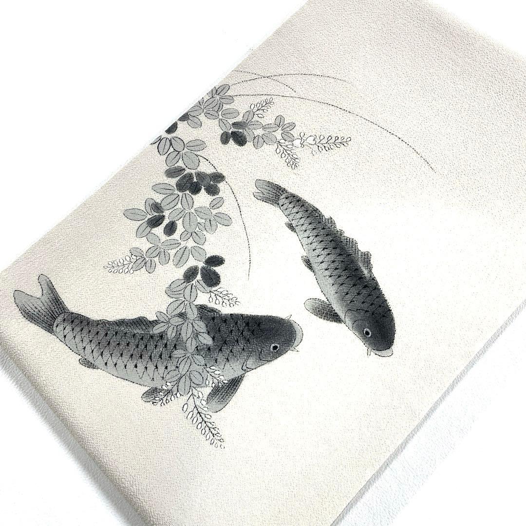 専用帯5048 ●高級 正絹 名古屋帯 鯉