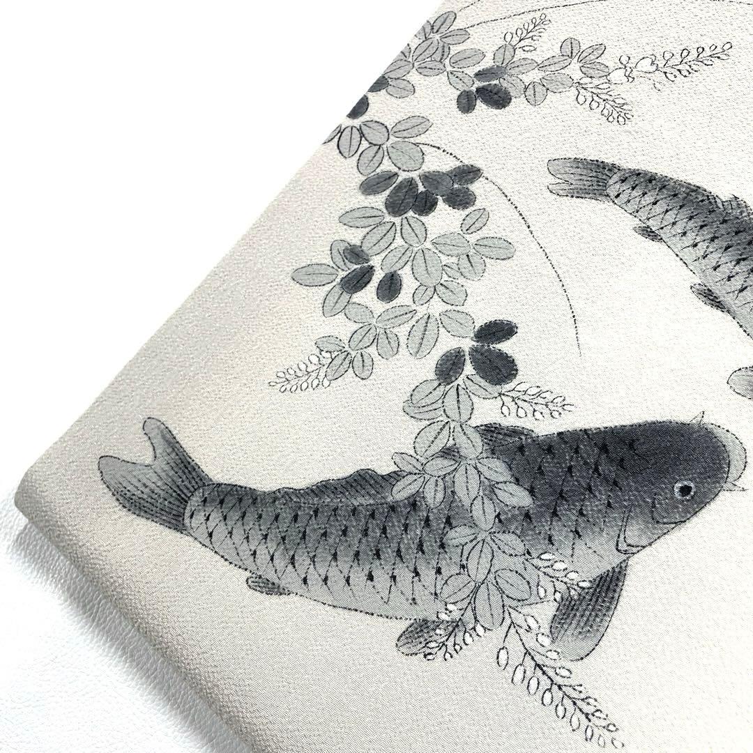 専用帯5048 ●高級 正絹 名古屋帯 鯉