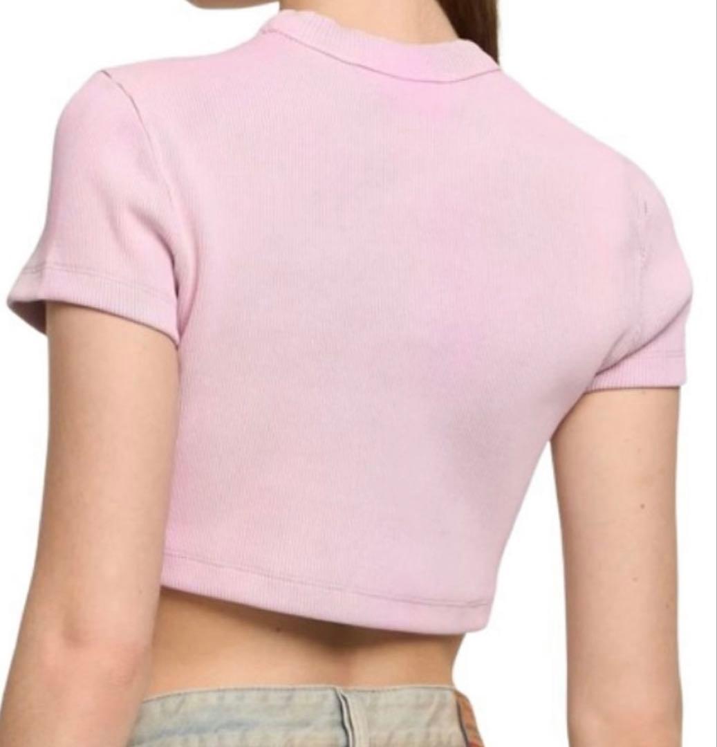 alexanderwang クロップドTシャツ　ピンク　xxs