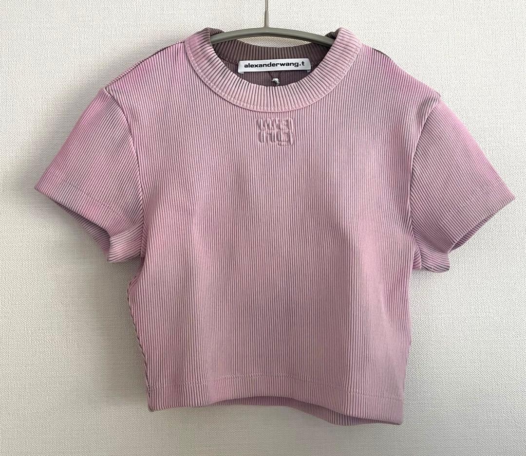alexanderwang クロップドTシャツ　ピンク　xxs