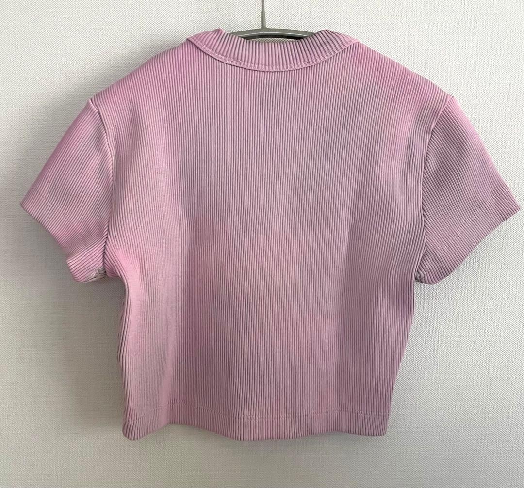 alexanderwang クロップドTシャツ　ピンク　xxs