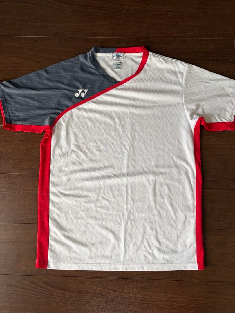 YONEX バドミントン ウェア ホワイト/グレー/レッド