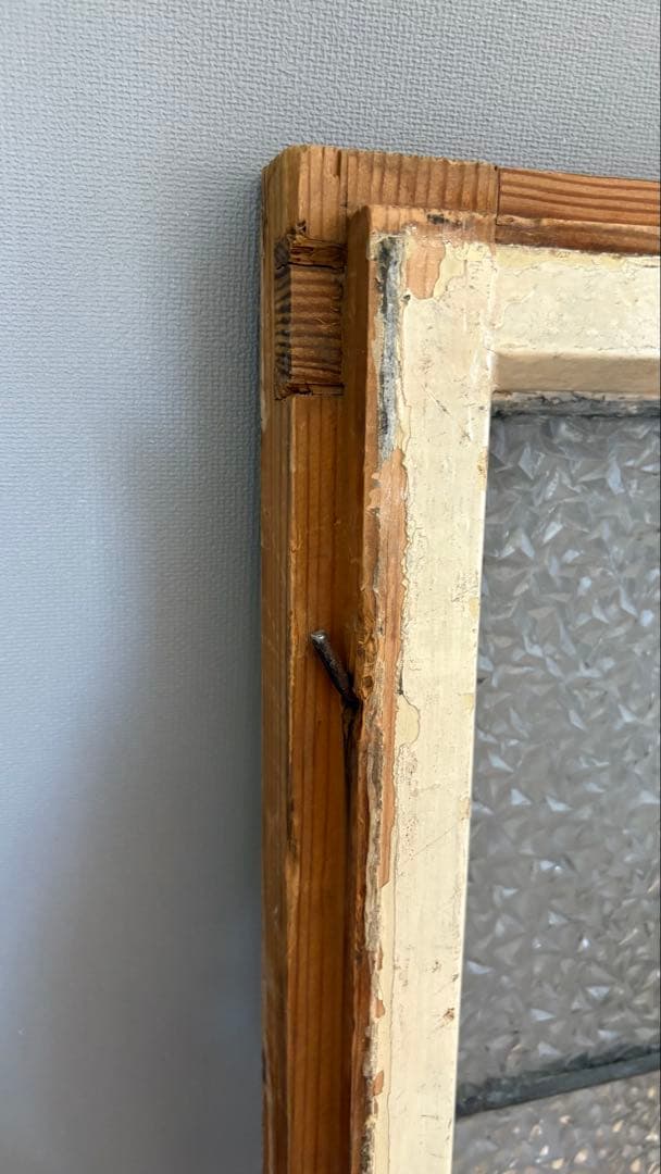 イギリスアンティーク ステンドグラス 窓枠 アンティーク　シャビーシック