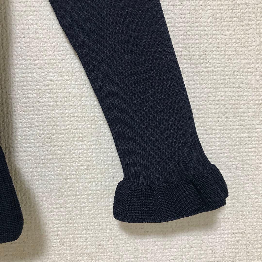 MW TOKYO タグ付き　リサイクル ポリエステル フリルリブ ニット