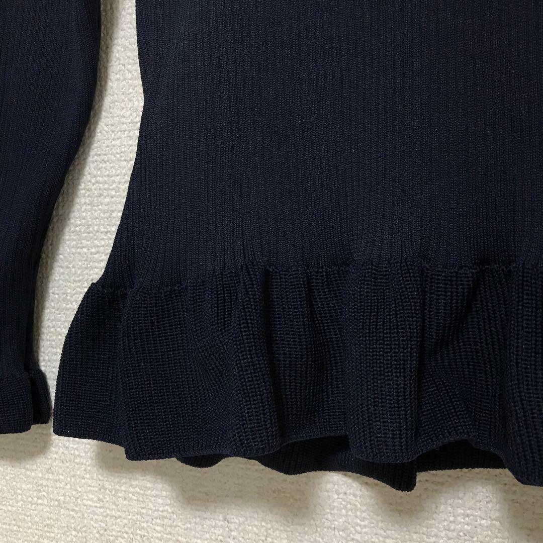 MW TOKYO タグ付き　リサイクル ポリエステル フリルリブ ニット