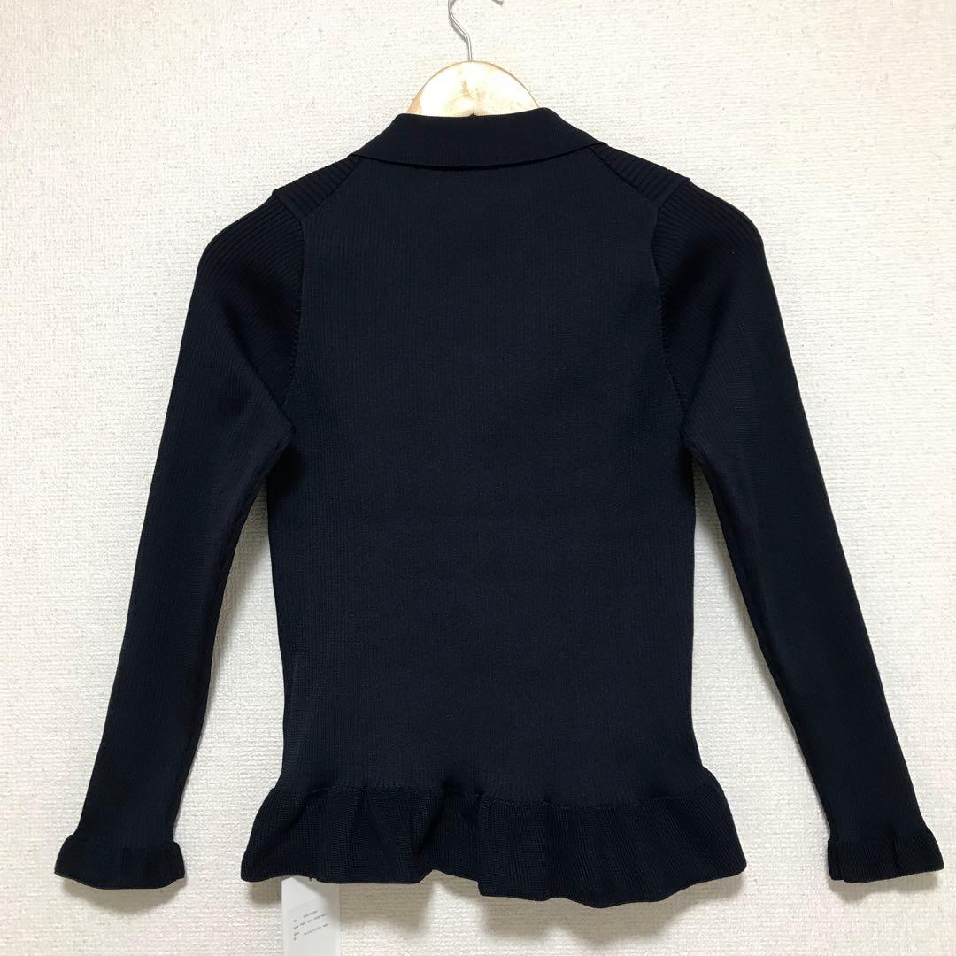 MW TOKYO タグ付き　リサイクル ポリエステル フリルリブ ニット