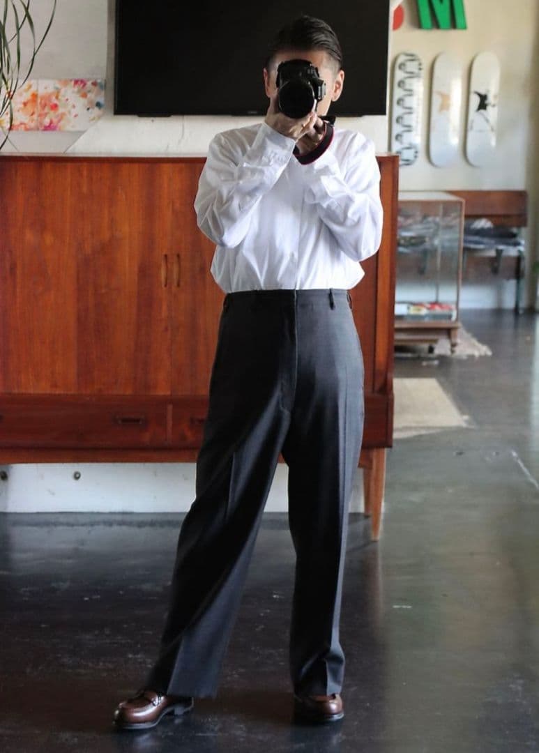 ets.materiaux ceremony pants チャコール