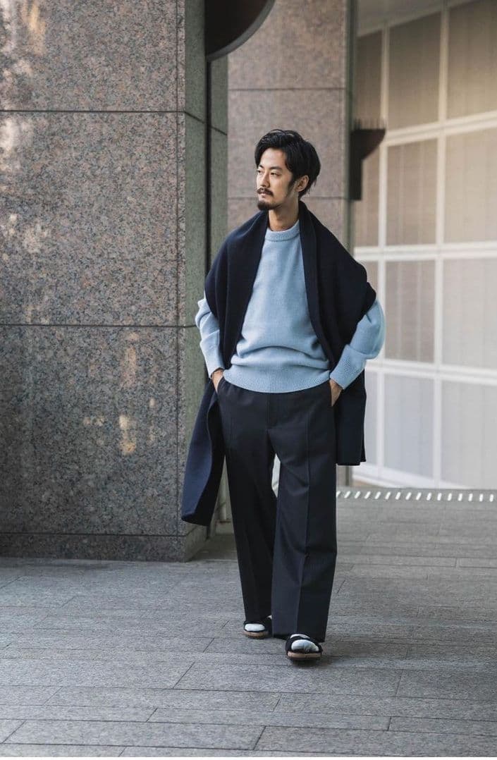 ets.materiaux ceremony pants チャコール