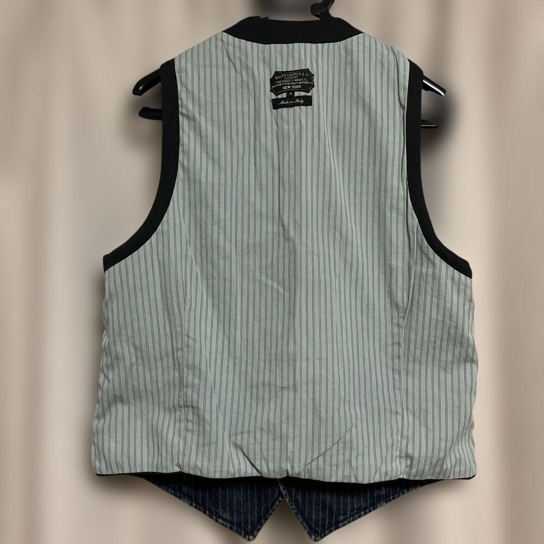 Ralph Lauren ラルフローレン　ストライプ　デニム　ベスト M RRL