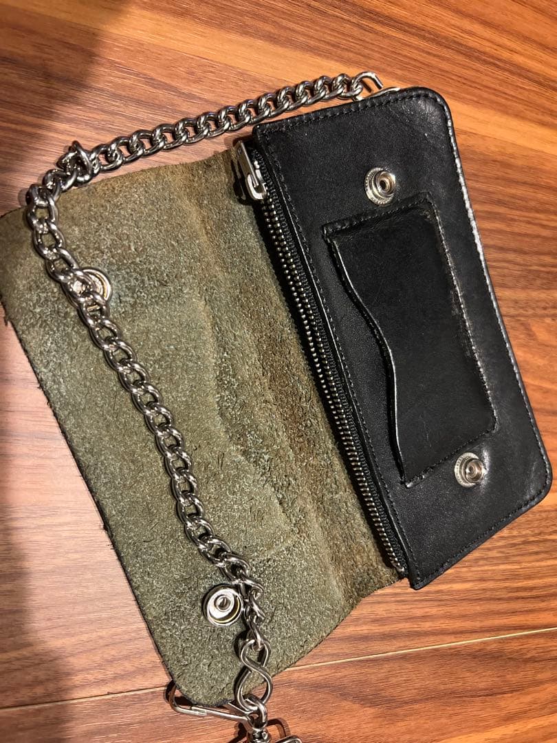 黒レザーウォレットチェーン