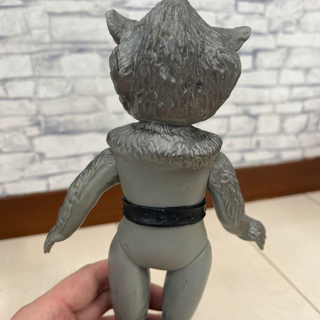 ラ*ス様 仮面ライダー オオカミ男キャラクター フィギュア　当時　ソフビ
