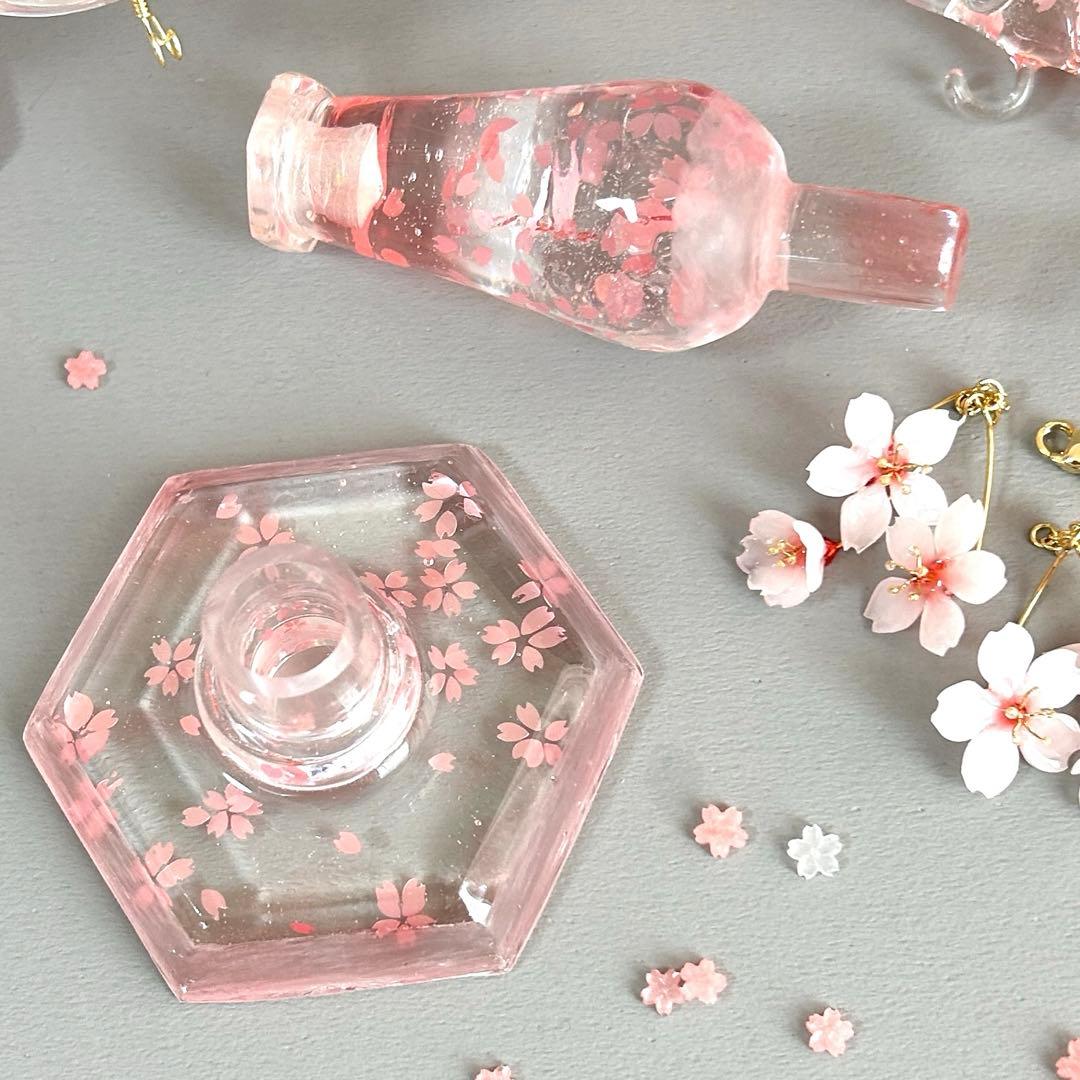 桜の天秤　　桜モチーフアクセサリー付き　水晶付　オブジェ　置物　さくら　桜