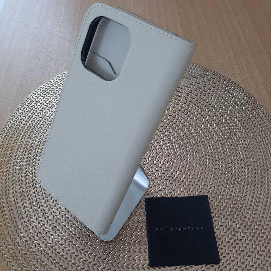 【ボナベンチュラ】ダイアリーケースiPhone 14 Pro Max, ホワイト