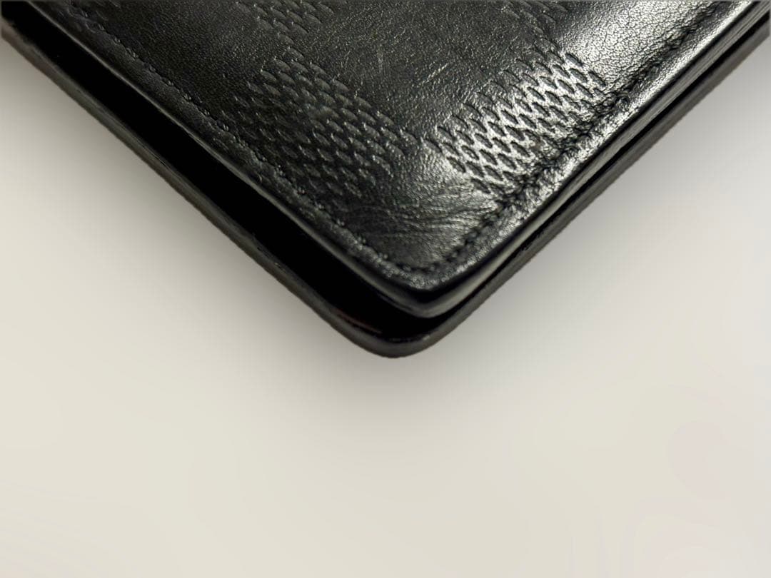 【中古良品】Louis Vuitton 名刺入れ ダミエアンフィニ ブラック