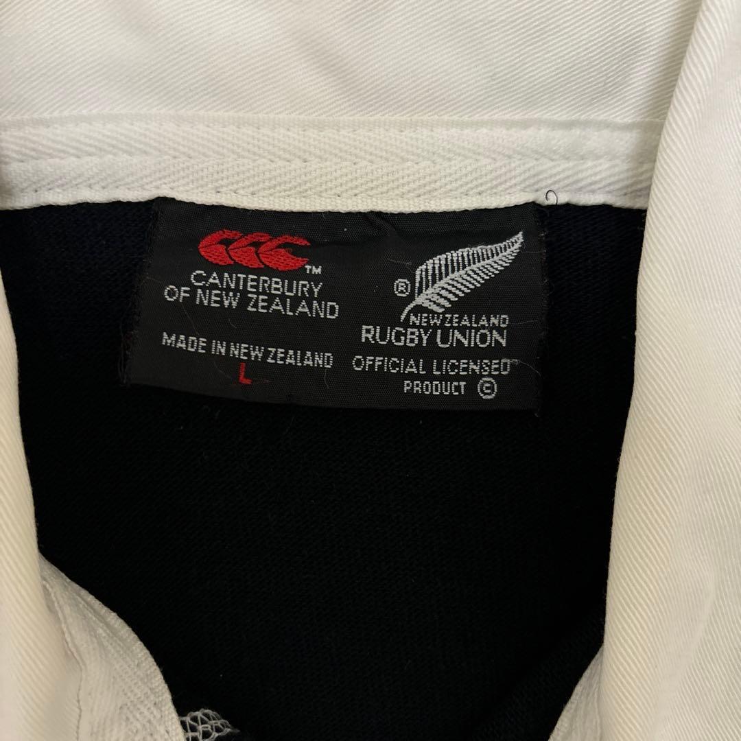 90s ビンテージ　オールブラックス　カンタベリー　ラガーシャツ　Lサイズ