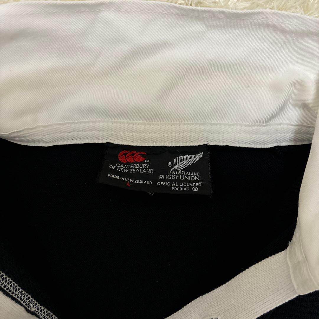 90s ビンテージ　オールブラックス　カンタベリー　ラガーシャツ　Lサイズ