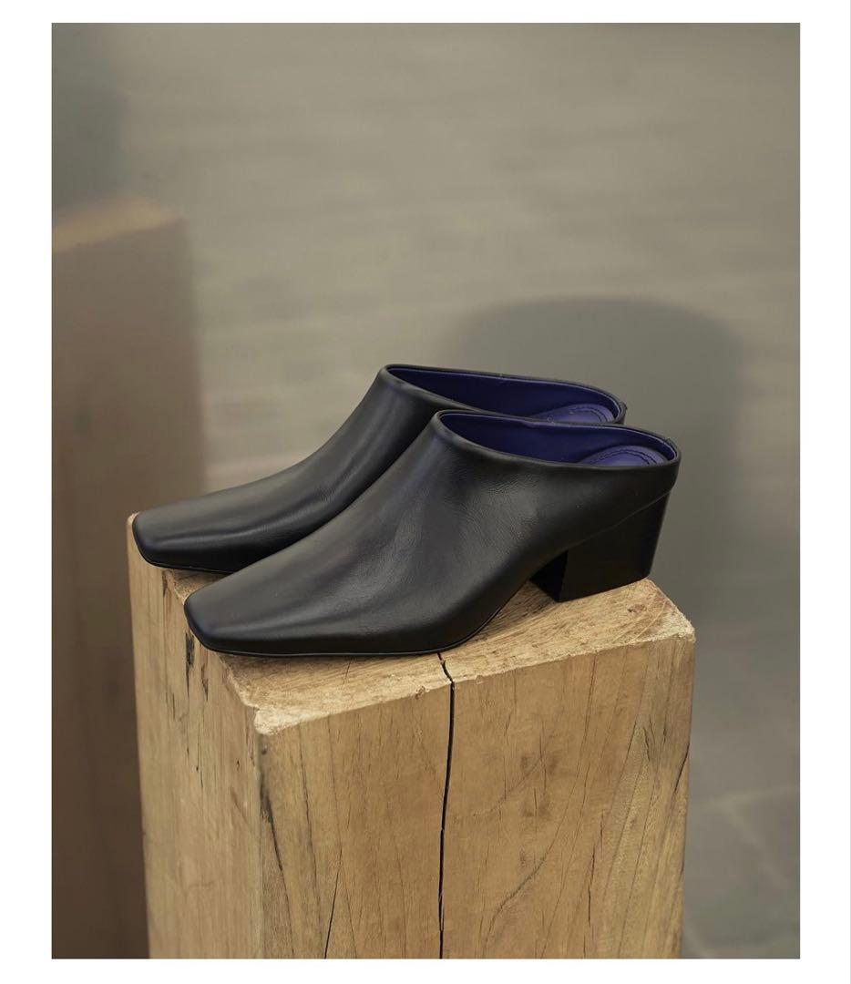 靴 todayful Squaretoe Leather Sabot 36