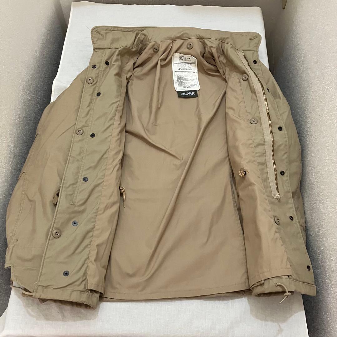 美品廃盤 アルファ M65フィールドジャケット ベージュ　アメリカUSA米国 s