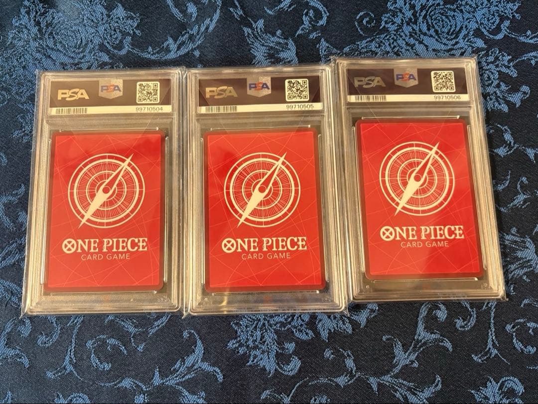 ワンピースカードゲーム サボ エース ルフィ セブンイレブン PSA10 ３連