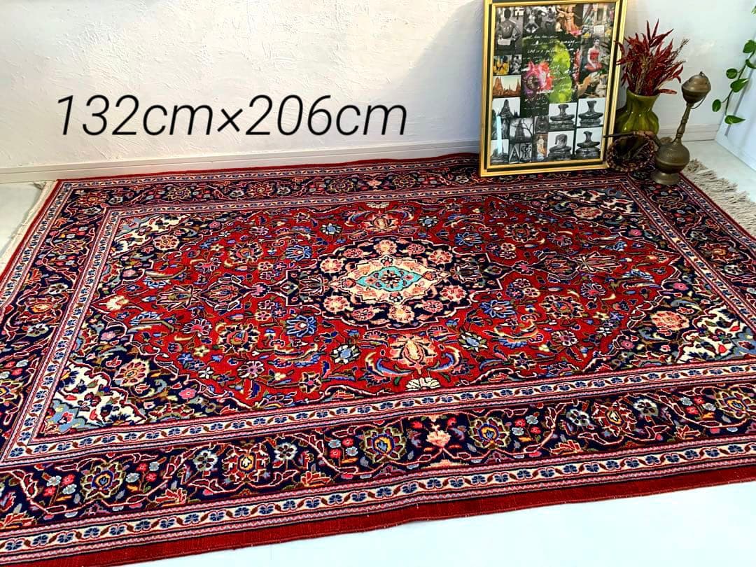 む*茶様 ★大幅値下げ★ペルシャ絨毯　ウール　手織り　パキスタン　トルクメン　ヴ