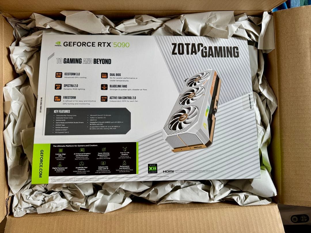 未使用未開封 ZOTAC GeForce RTX5090 SOLID OC W