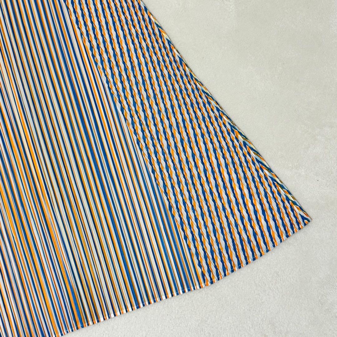 新品✨PLEATS PLEASE 斜めプリーツ　ワンピース　マルチカラー