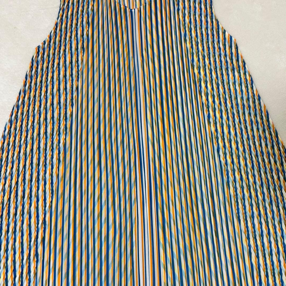 新品✨PLEATS PLEASE 斜めプリーツ　ワンピース　マルチカラー