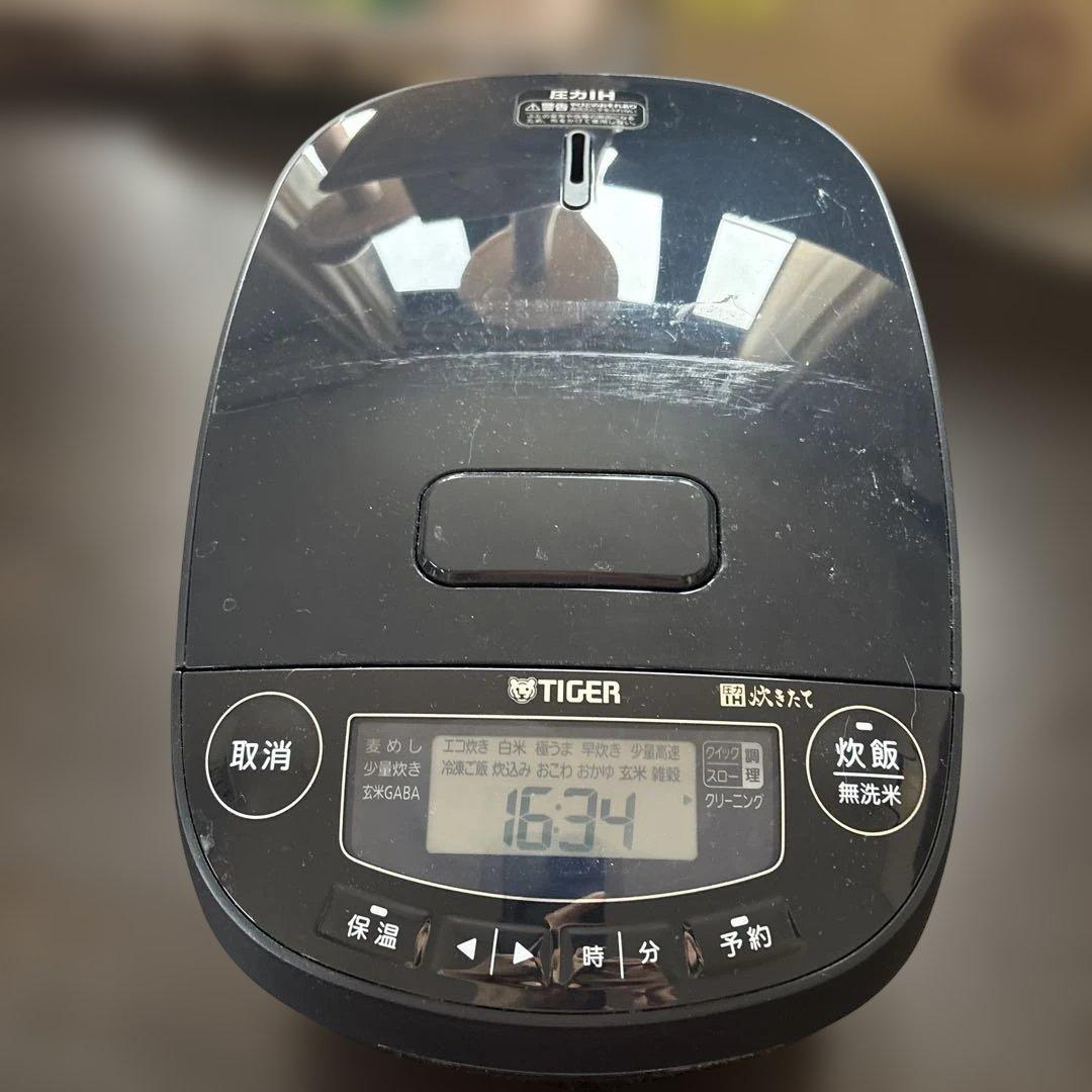 Tiger 圧力 IHジャー 炊飯器 炊きたて JPV-T100-KV ブラック