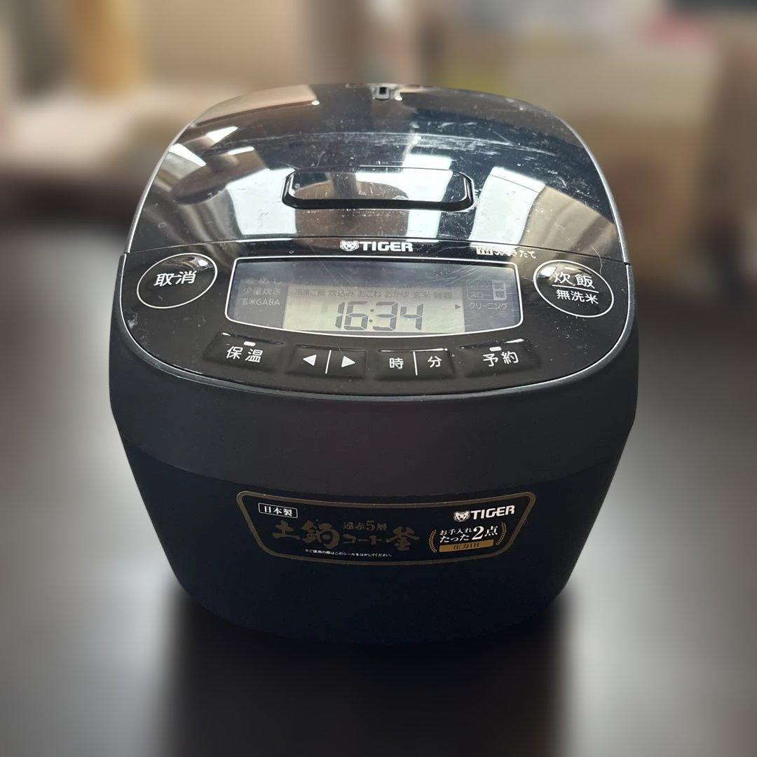 Tiger 圧力 IHジャー 炊飯器 炊きたて JPV-T100-KV ブラック