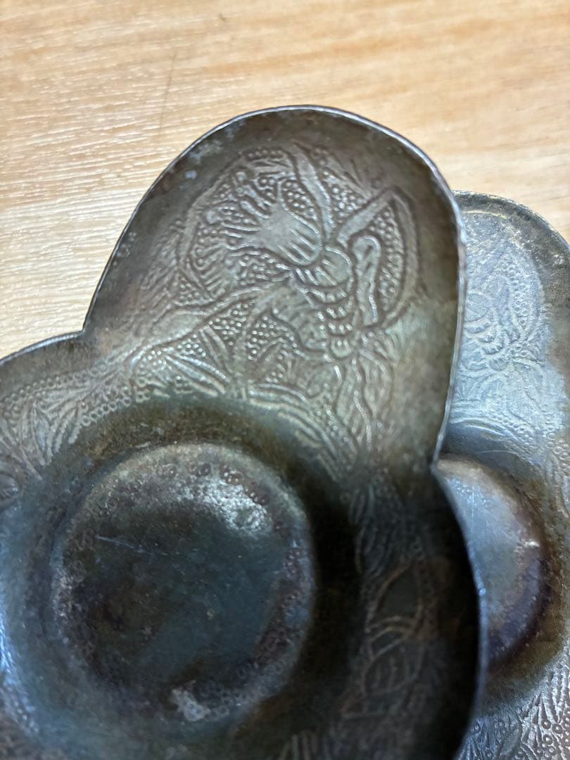 中国古錫茶托5枚　沈存周