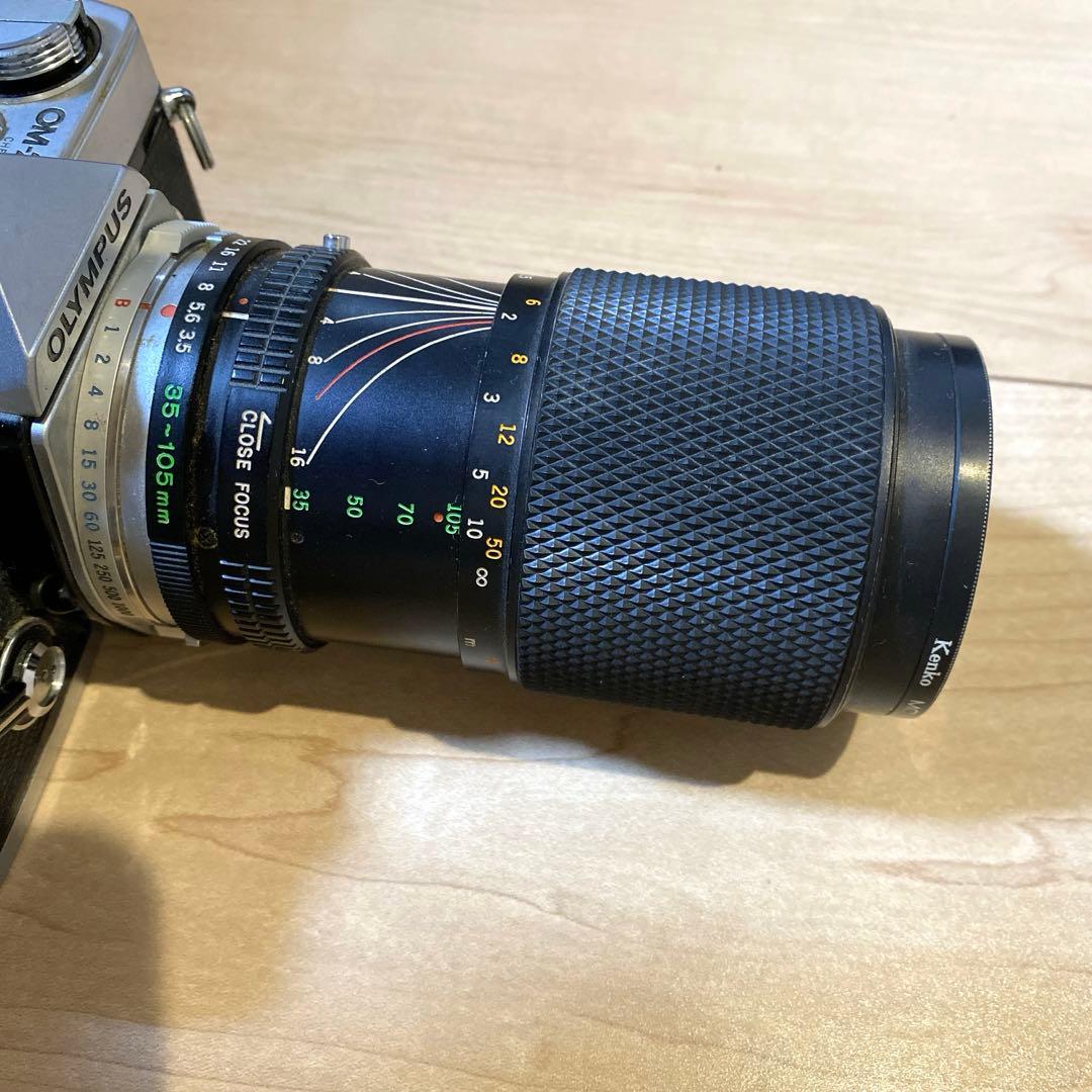 動作未確認 OLYMPUS OM-2 フィルムカメラ/レンズ×3/ストロボ×2他