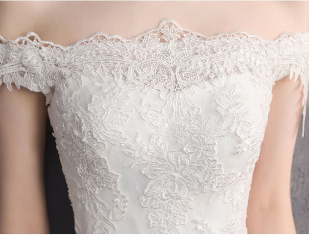 試着のみ|オフショル マーメイド ウェディングドレス 前撮り/フォトウェディング