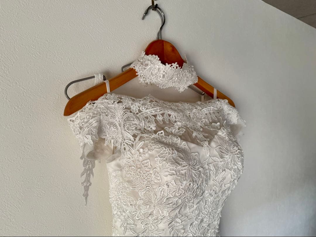 試着のみ|オフショル マーメイド ウェディングドレス 前撮り/フォトウェディング