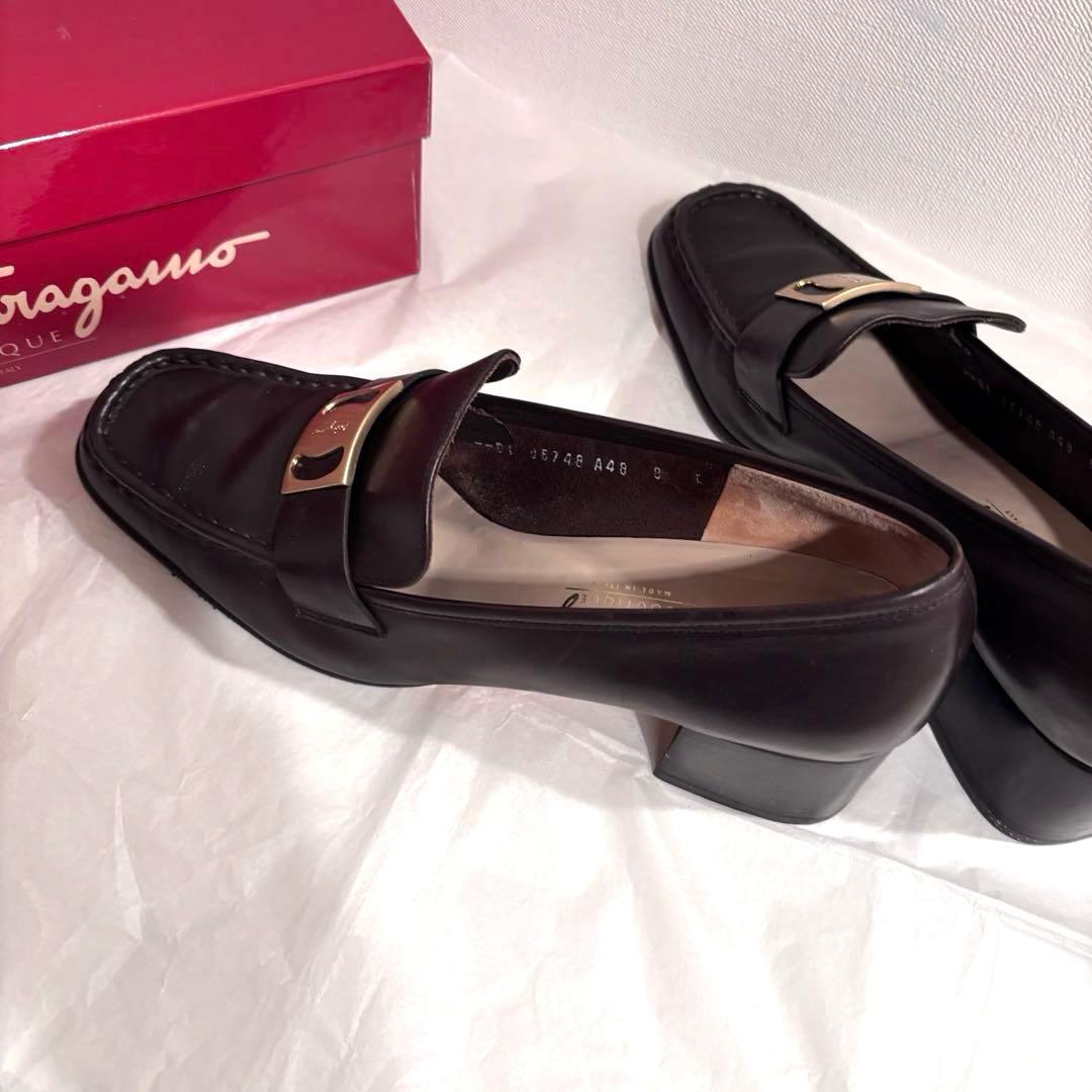 訳ありFerragamo フェラガモ レディース25cm マスタングカーフ