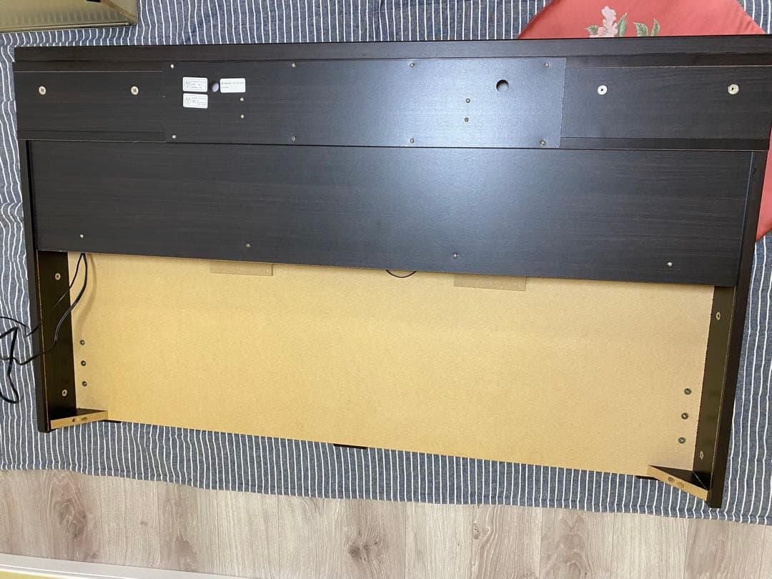 ダークブラウン ダブルベッドフレーム